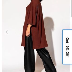 Dressed in Lala NWT black mock neck shirt